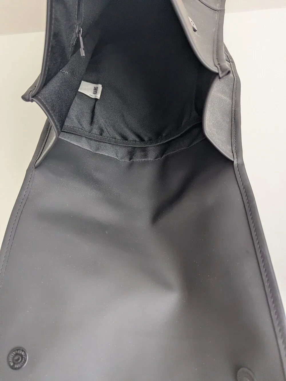 Rains Black Minimal Backpack New Without Tags